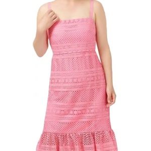 JCrew Geometric Lace Midi Dress